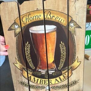 Rustic Amber Ale Home Brew Wall Art